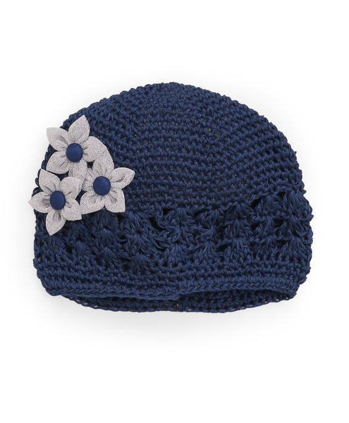 Handmade Crochet Cap - Dark Blue