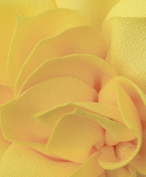 Flower Applique Alligator Clip- Yellow