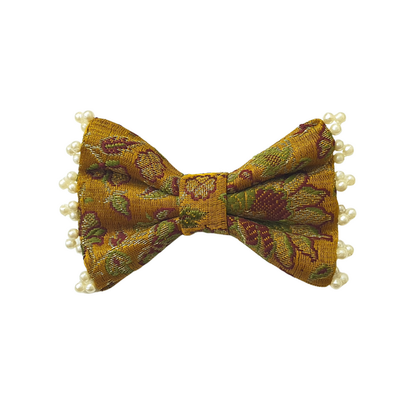 Ethnic Bow Alligator Clip - Golden