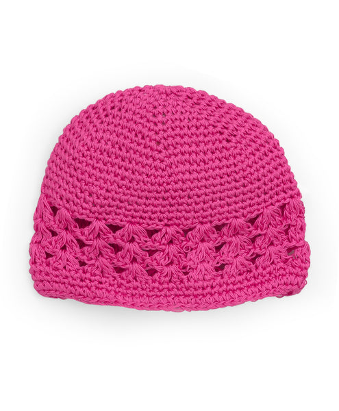 Handmade Crochet Cap - Dark Pink