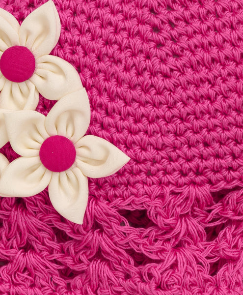 Handmade Crochet Cap - Dark Pink