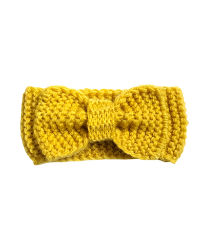 Woolen Turban Headband - Yellow