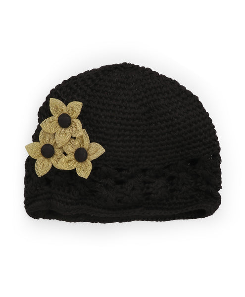 Handmade Crochet Cap - Black