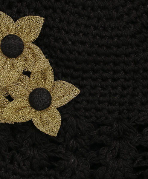 Handmade Crochet Cap - Black