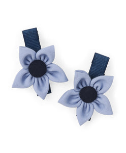 Flower Alligator Clip Set - Blue