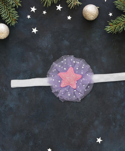 Glitter Star Headband - Purple