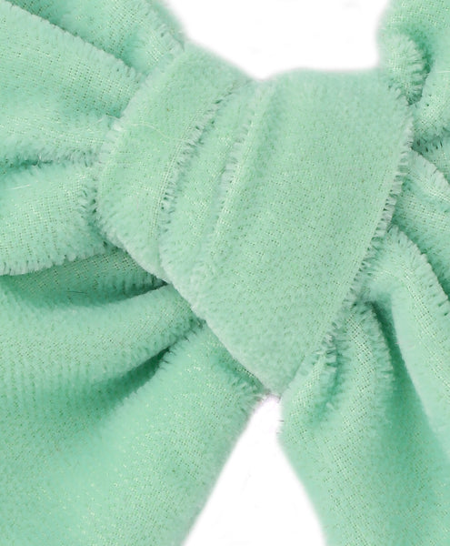 Velvet Knot Bow Headband - Sea Green