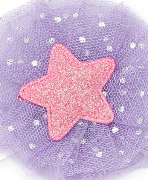 Glitter Star Headband - Purple