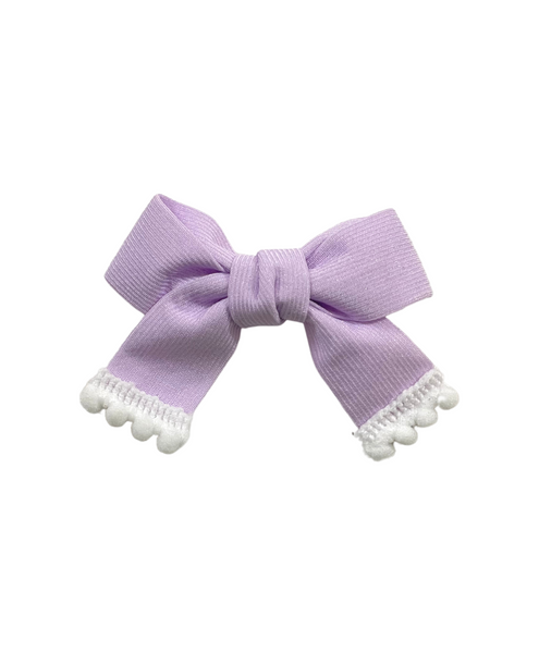 Solid Bow Alligator Clip - Lavender