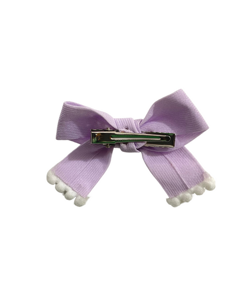 Solid Bow Alligator Clip - Lavender