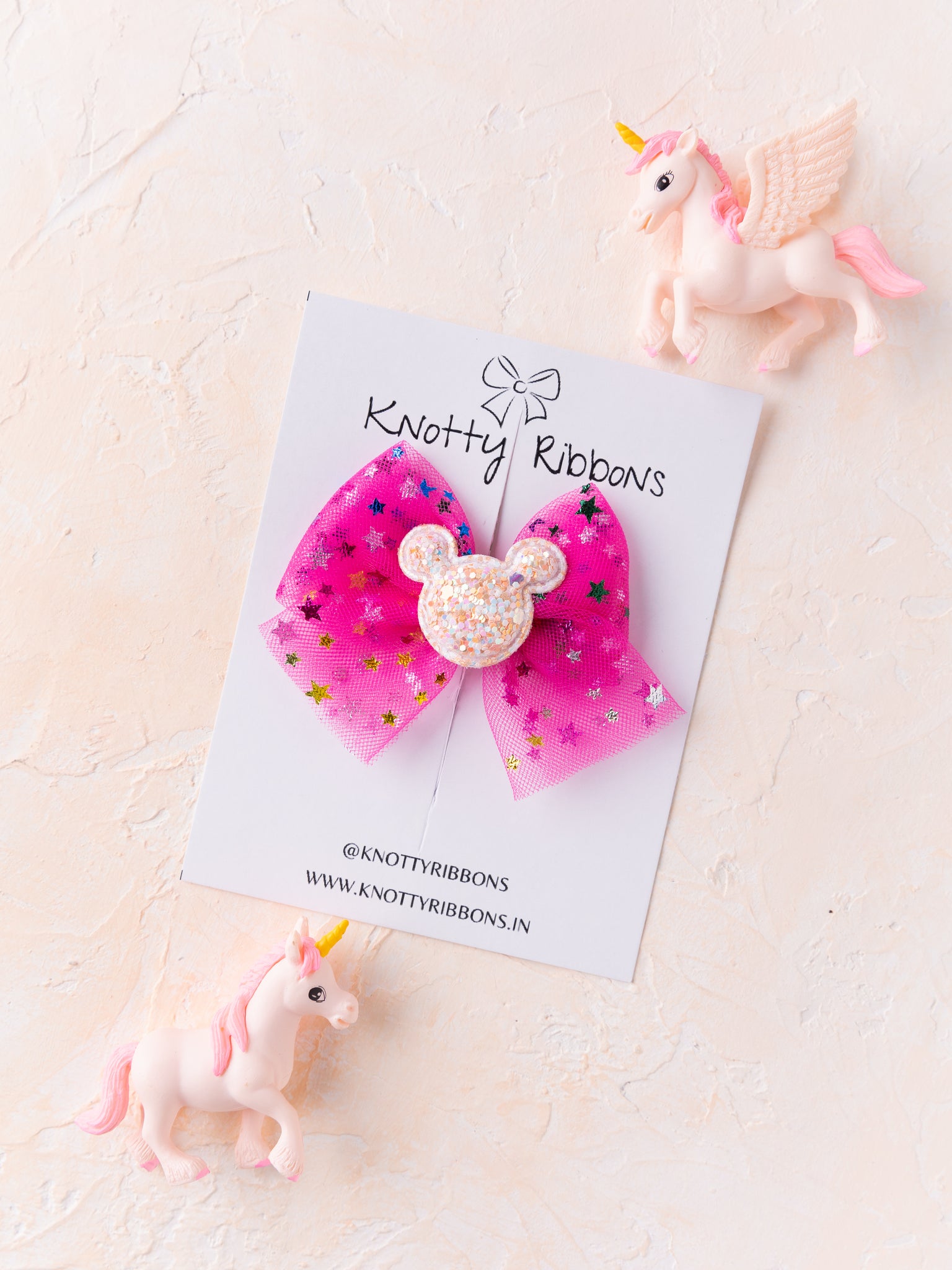 Kids Tulle Bow Alligator Hair Clip- Pink