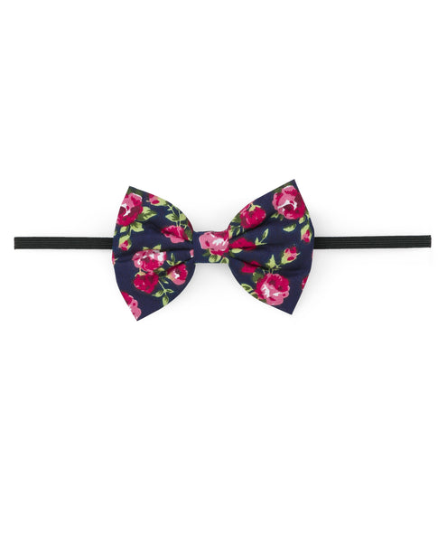 Floral Bow Headband Set - Red