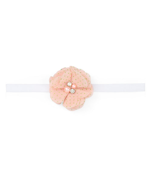 Flower Headband Set - Light Pink & Beige