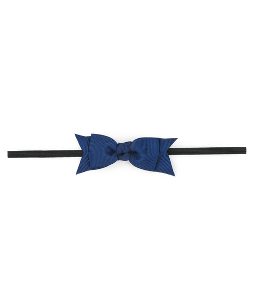 Mini Knot Bow Headband Set - Dark Blue, Green & Brown