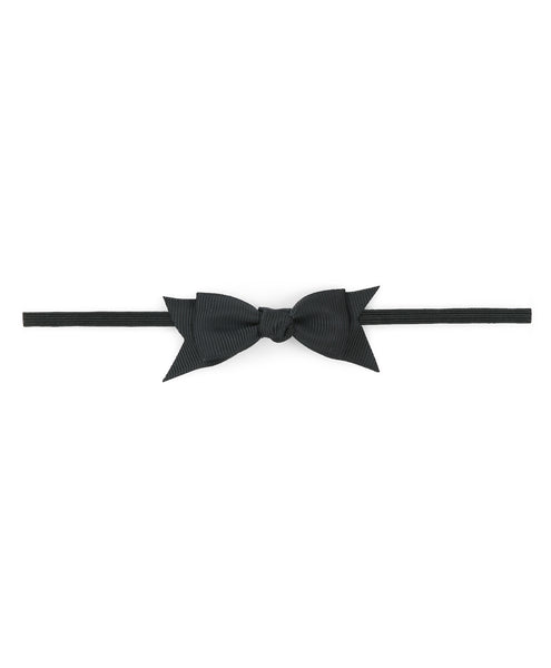 Mini Knot Bow Headband Set - Peach, White & Black