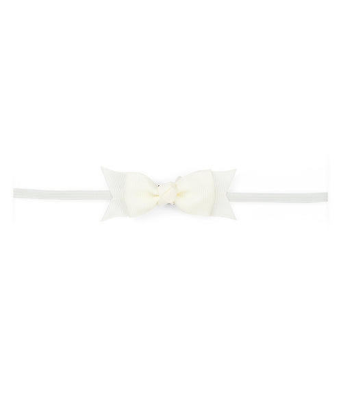 Mini Knot Bow Headband Set - Yellow, Off-White & Red