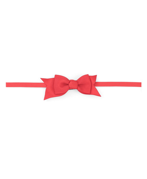 Mini Knot Bow Headband Set - Yellow, Off-White & Red