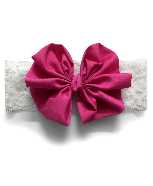 Big Bow Hairband - Dark Pink