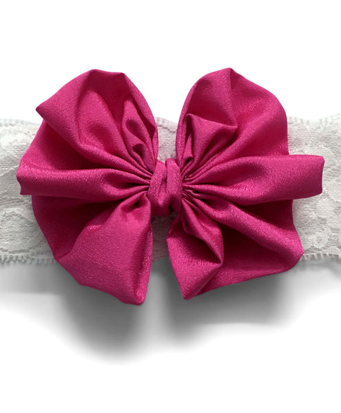 Big Bow Hairband - Dark Pink