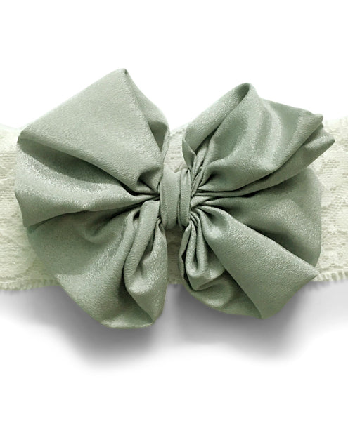 Big Bow Hairband - Grey