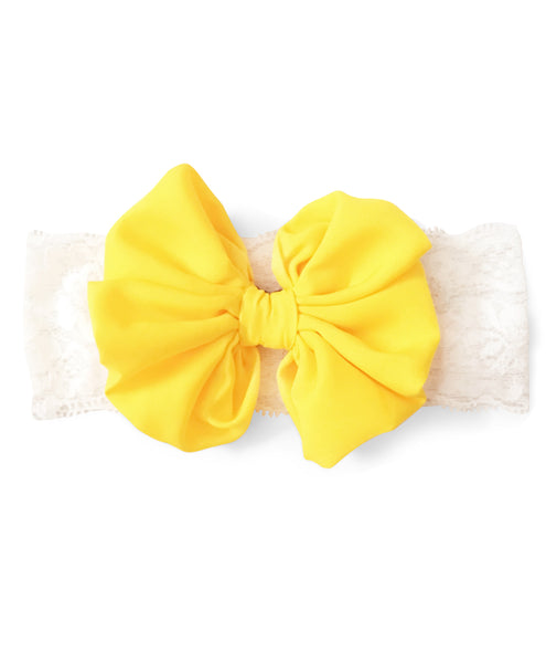 Big Bow Hairband - Yellow