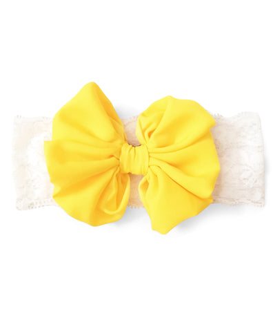 Big Bow Hairband - Yellow