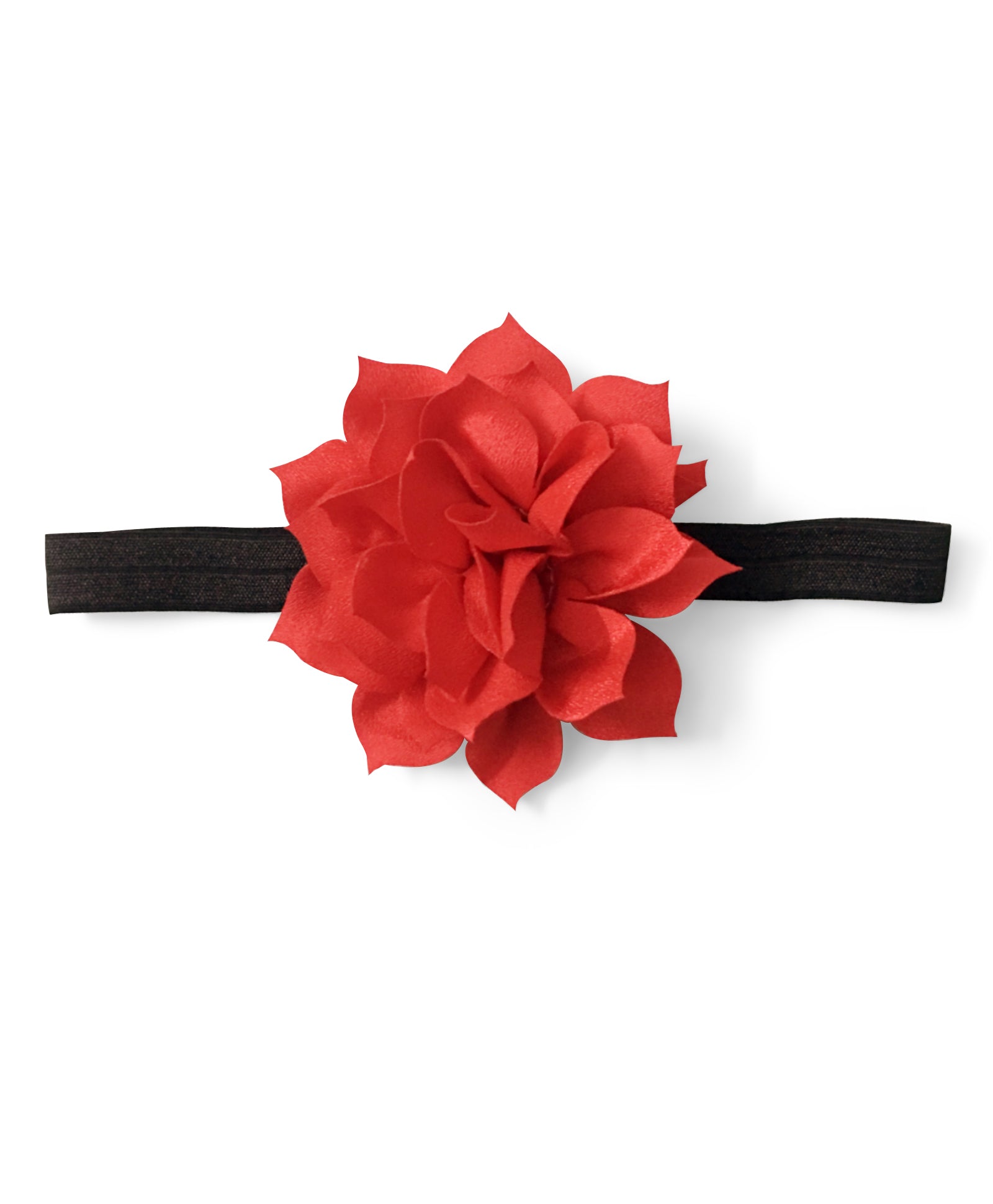 Flower Applique Headband - Red