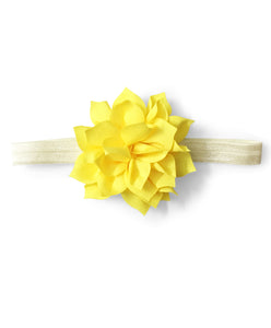Flower Applique Headband - Yellow