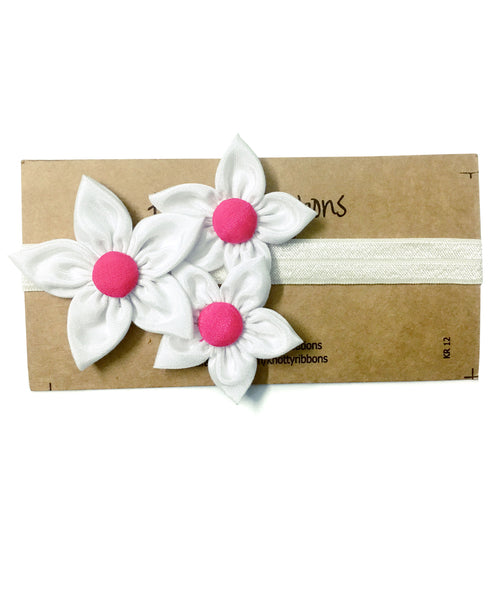 Handmade Three Flower Bunch Headband