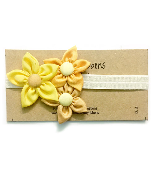 Handmade Three Flower Bunch Headband