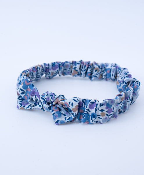 Floral Elasticated Headband- Lavender & White