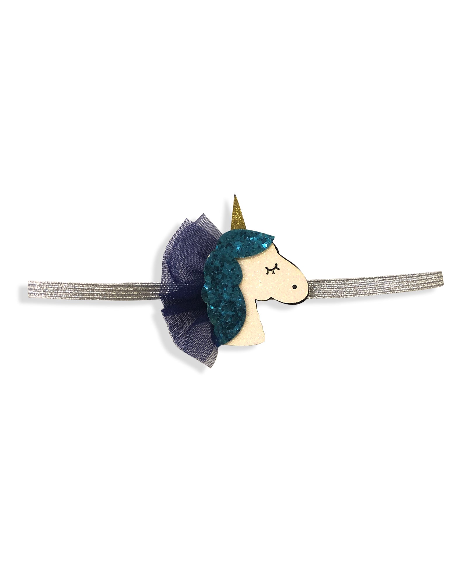 Giltter Unicorn Headband - Blue