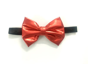 Big Leather Bow Headband