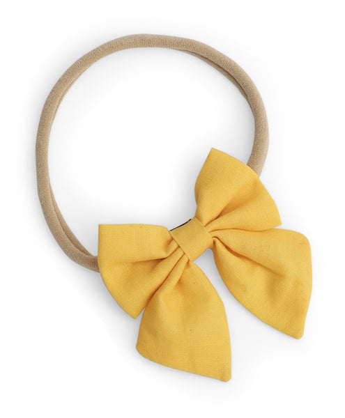 Petite Bow Set Headbands (Set of 2) - Yellow & Floral