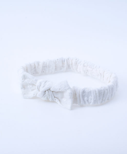 Solid Elasticated Headband- White