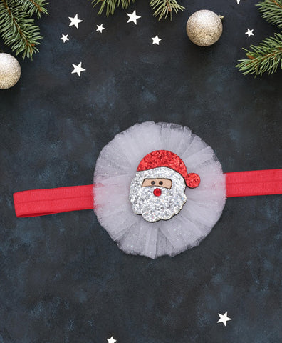 Santa Clause Headband - White