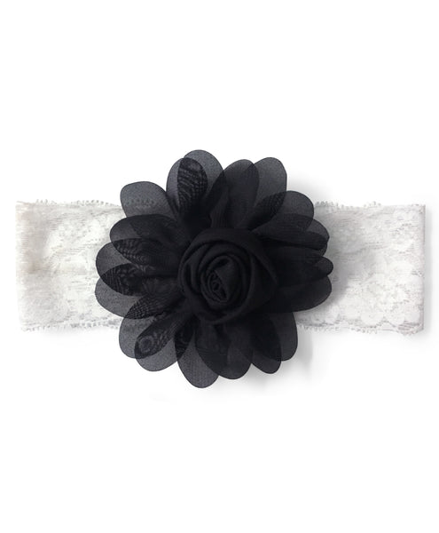 Big Rose Flower Applique Headband