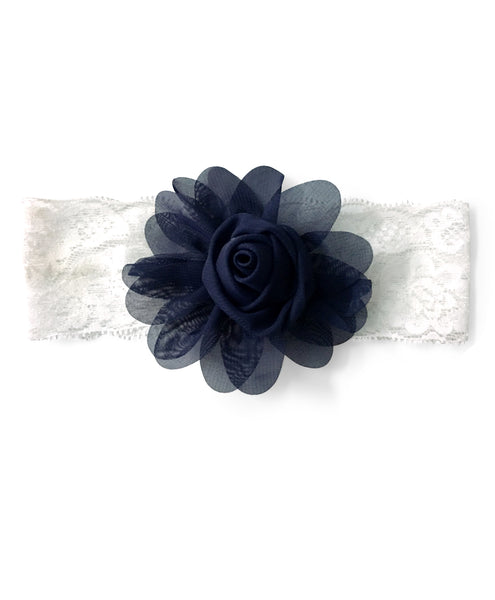 Big Rose Flower Applique Headband