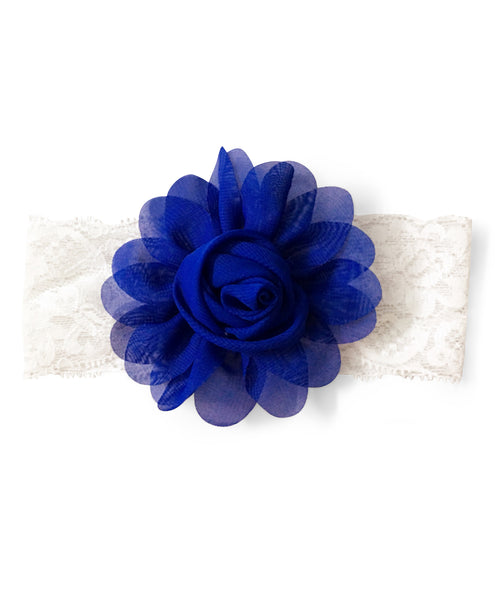 Big Rose Flower Applique Headband