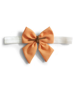 Solid Sailor Bow Hairband - Orange