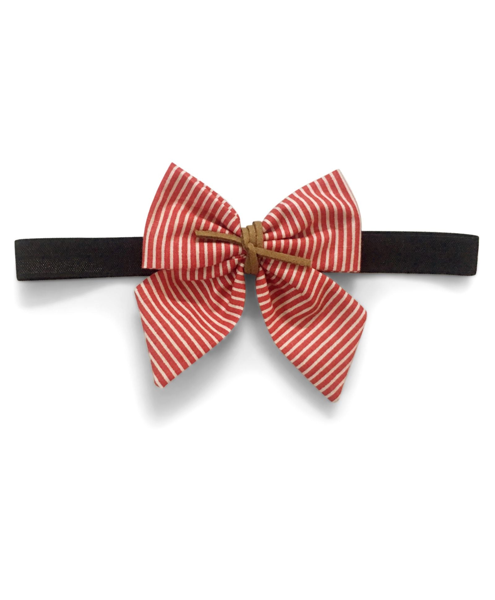 Stripes Sailor Bow Hairband - Red