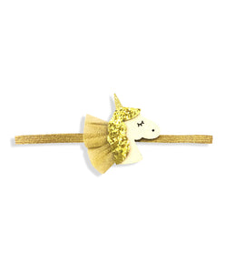 Giltter Unicorn Headband - Golden