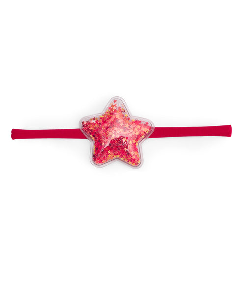 Sequin Star Headband - Red