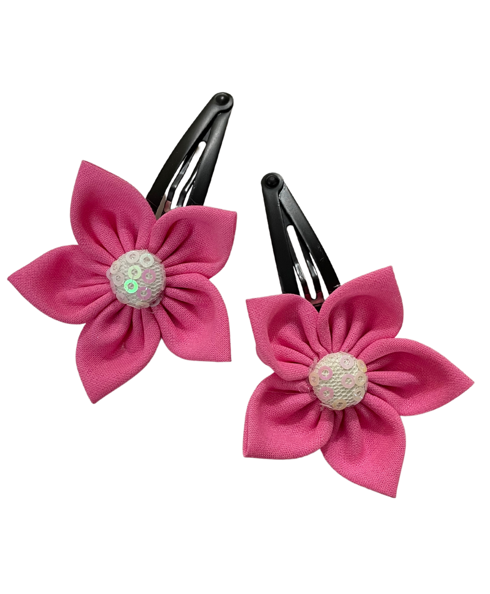 Flower Tic-Tac Hair Clip Set - Pink