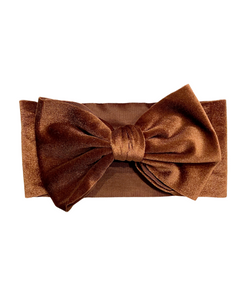 Velvet Baby Headwraps- Coffee