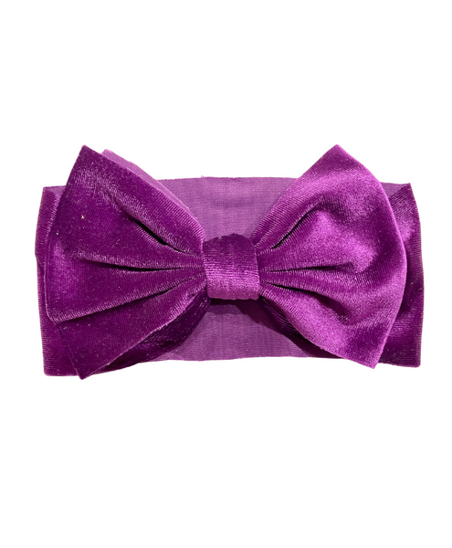 Velvet Baby Headwraps- Purple