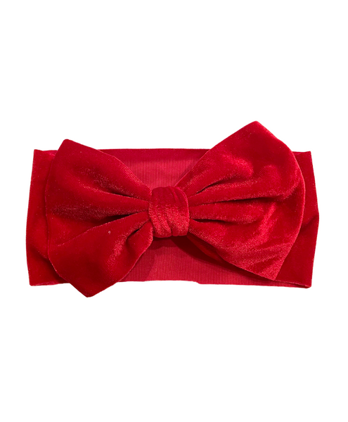 Velvet Baby Headwraps- Royal Red
