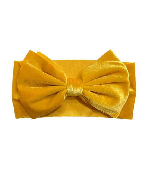 Velvet Baby Headwraps- Yellow