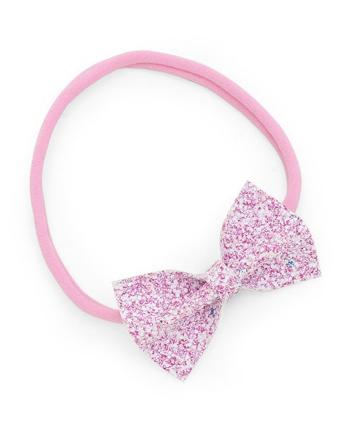 Sparkle Bow Headband Set - Light Blue & Light Pink