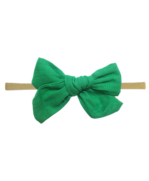 Christmas Knotted Bow Headband Set- Red, Green & White